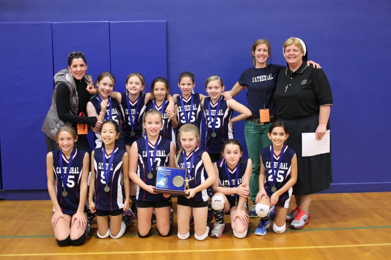 Fourth Grade CYO Volleyball Champions Cathedral School