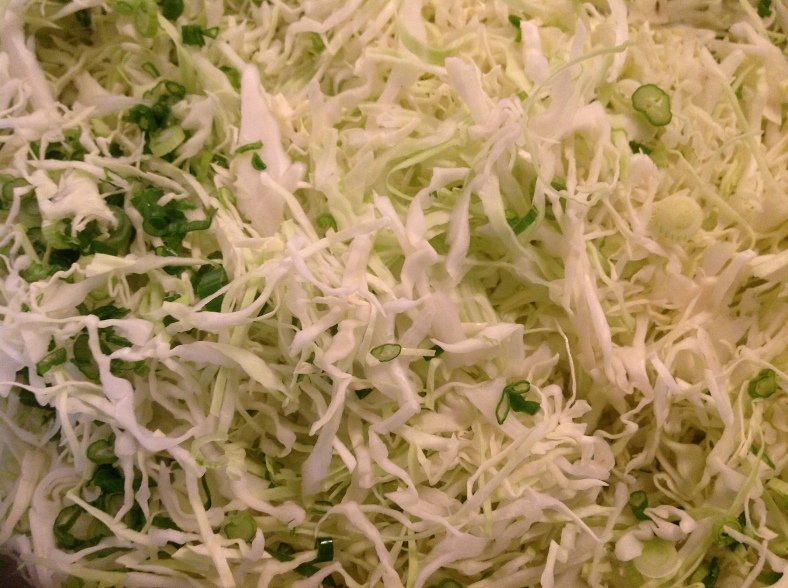 Sister Theresa Lan's famous cabbage salad…a holiday would not be a holiday without it!