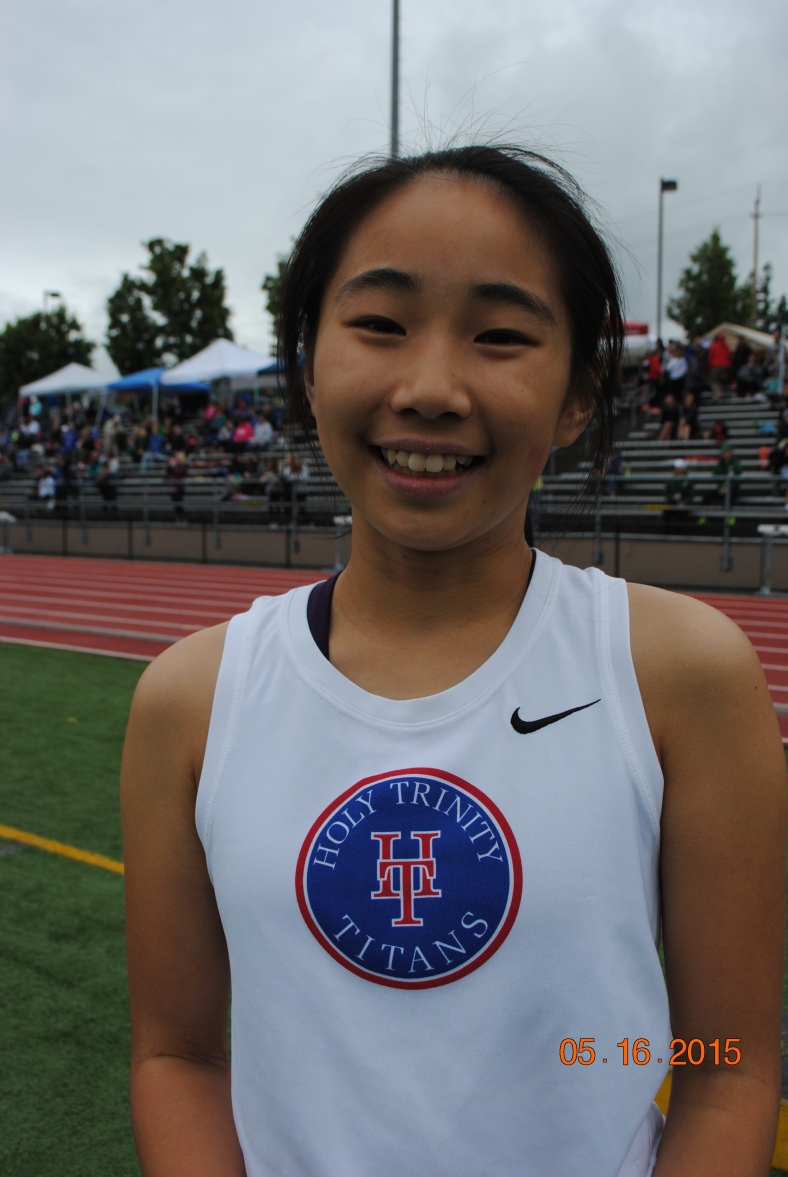 Kelly Park running for CYO Holy Trinity wins the 2015 3000 Meter Run at the Meet of Champions.